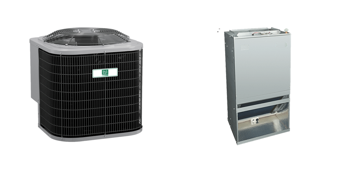 Day and Night 2.5 Ton AC System — Condenser + Single-Speed Front-Draw Air Handler